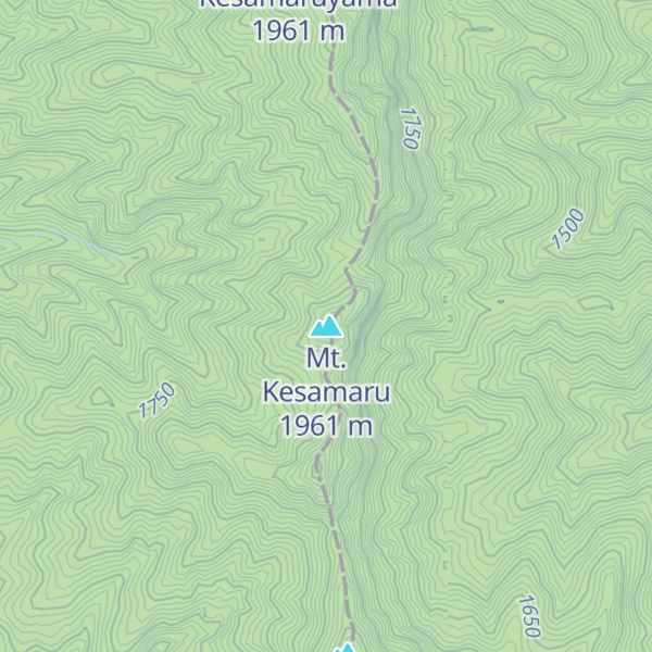 Map of Mt. Kesamaru