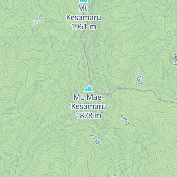 Map of Mt. Mae-Kesamaru