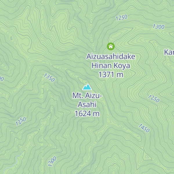 Map of Mt. Aizu-Asahi