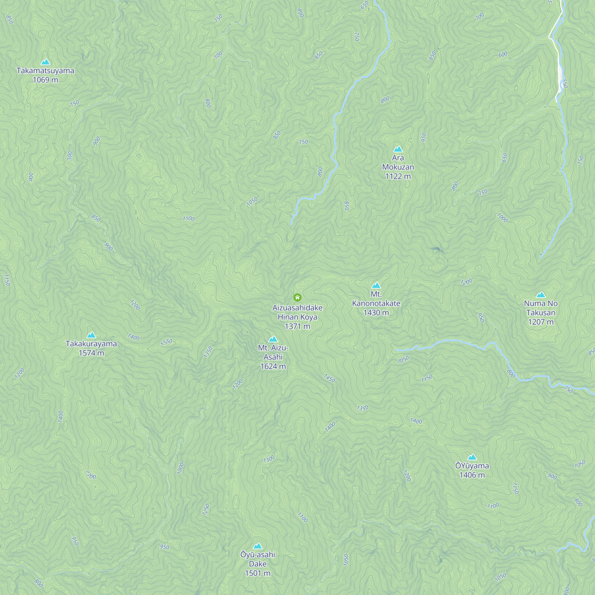Aizuasahidake Hinan Koya map