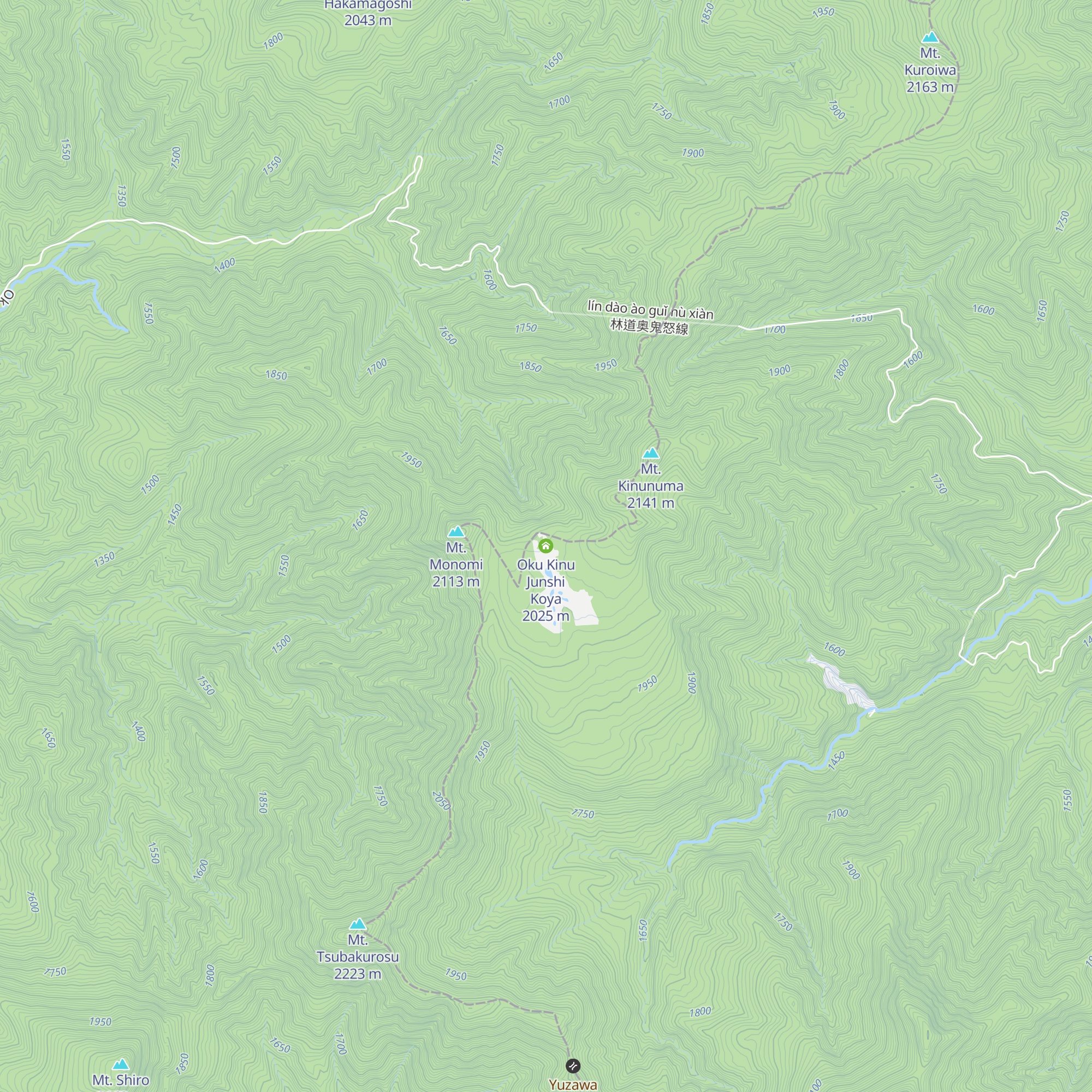 Oku Kinu Junshi Koya map