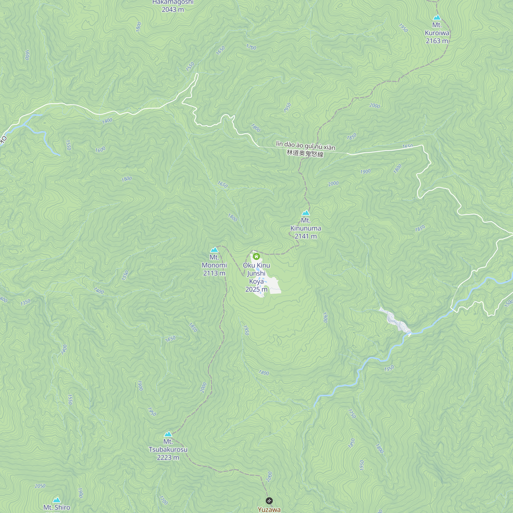 Oku Kinu Junshi Koya map