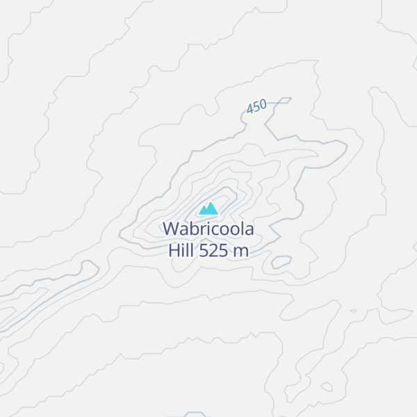 Map of Wabricoola Hill