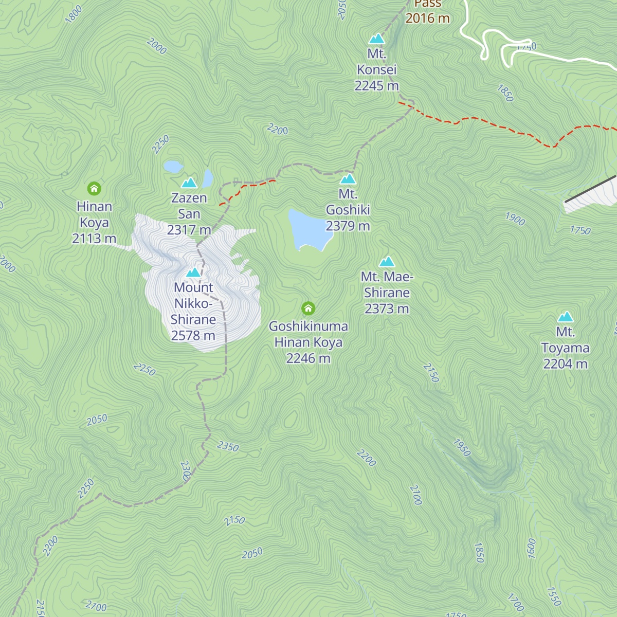 Goshikinuma Hinan Koya map