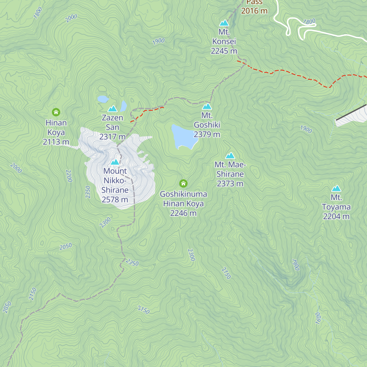 Goshikinuma Hinan Koya map