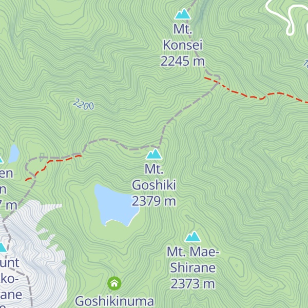 Map of Mt. Goshiki