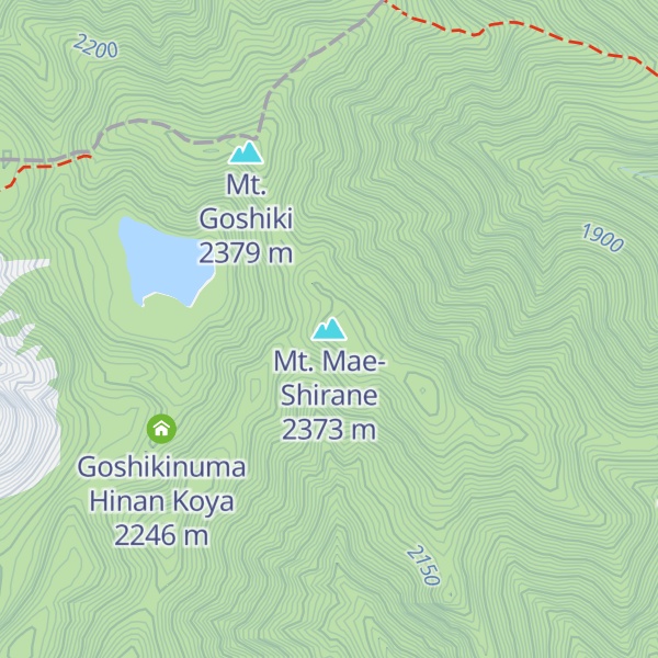 Map of Mt. Mae-Shirane
