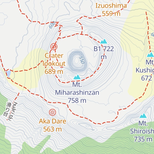Map of Mt. Miharashinzan