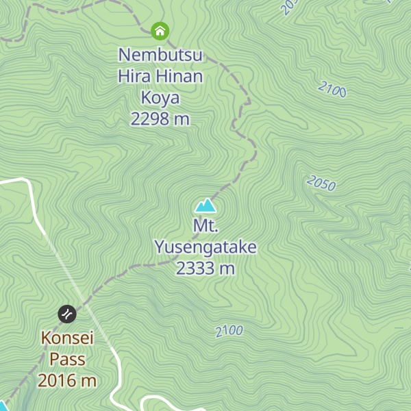 Map of Mt. Yusengatake