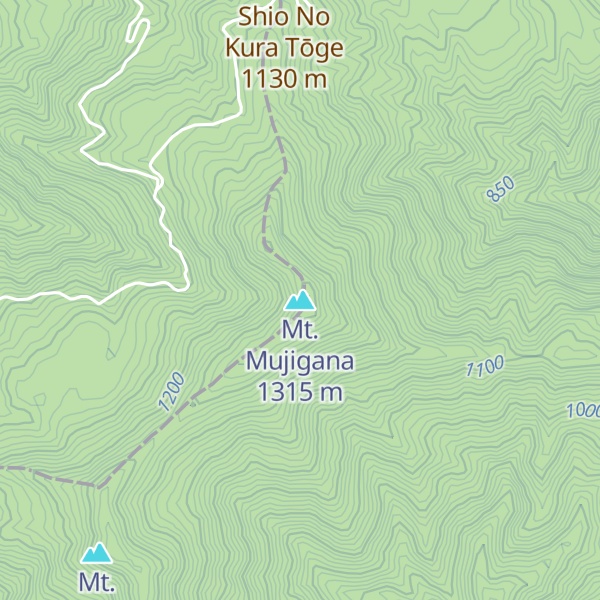 Map of Mt. Mujigana
