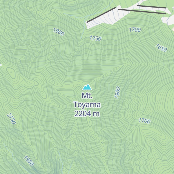 Map of Mt. Toyama