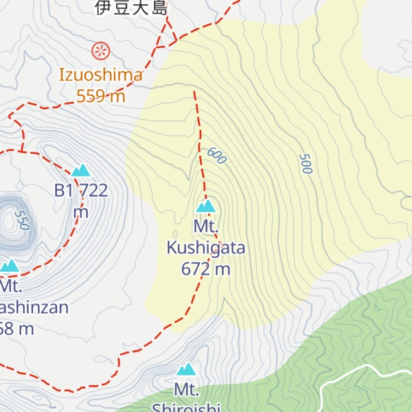 Map of Mt. Kushigata