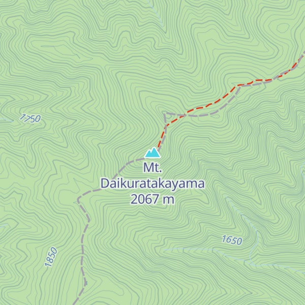 Map of Mt. Daikuratakayama