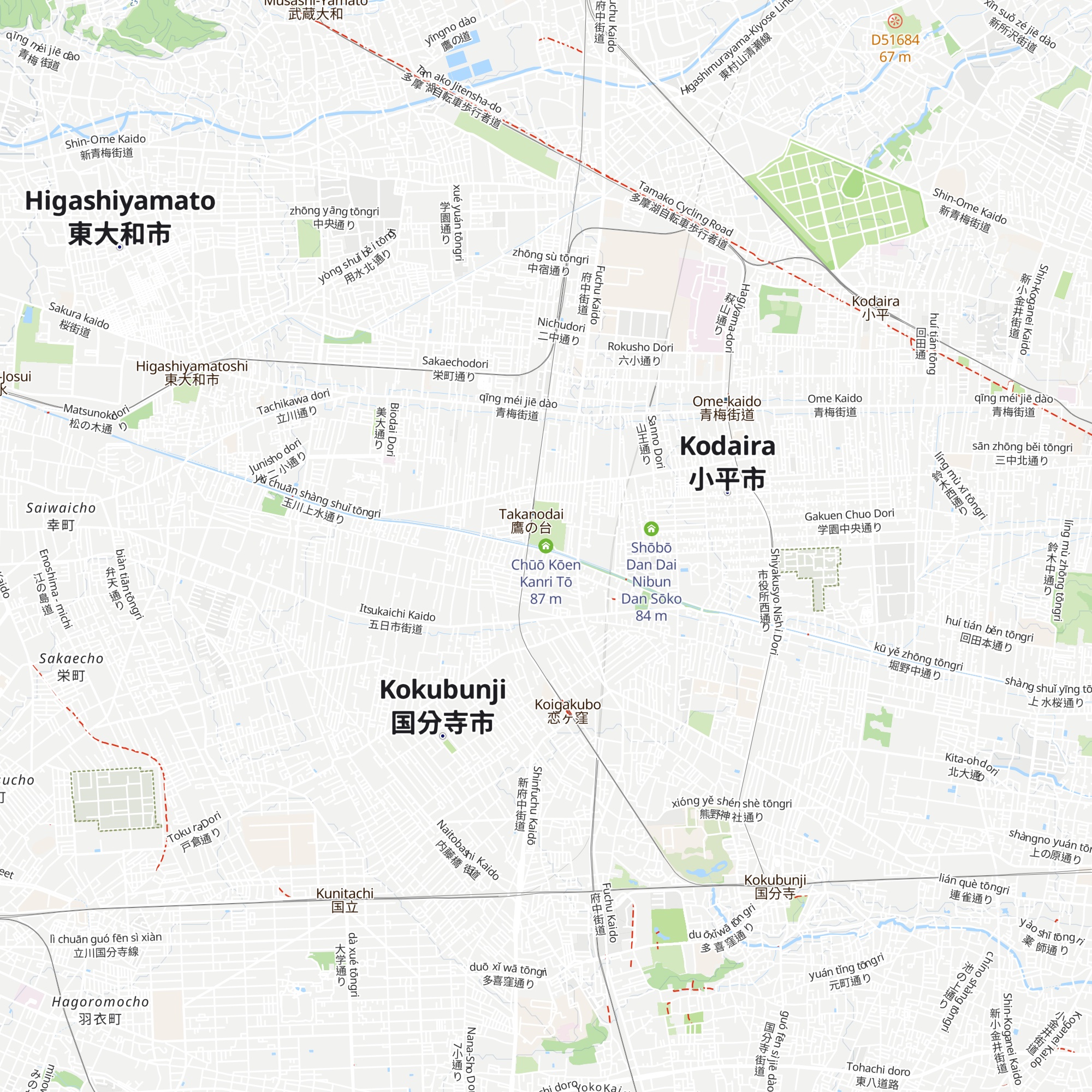 Chūō Kōen Kanri Tō map