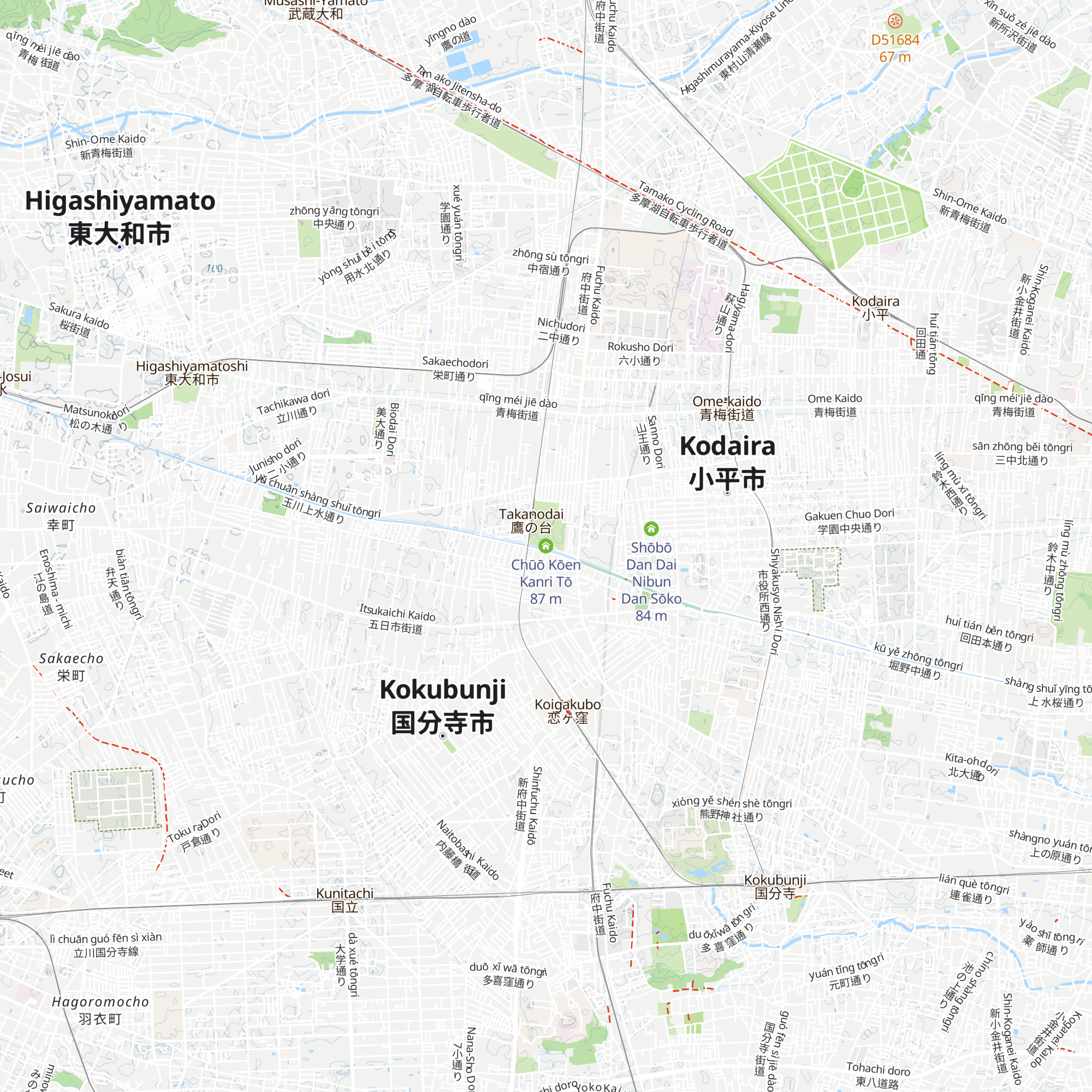 Chūō Kōen Kanri Tō map