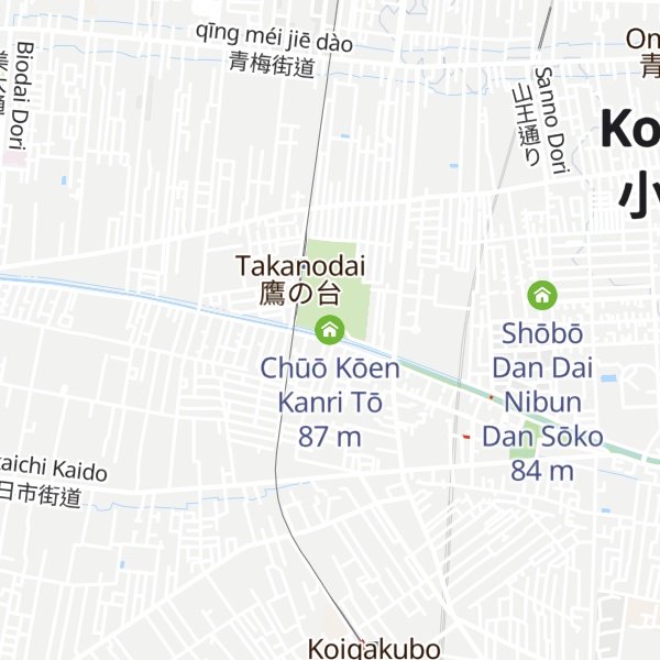 Map of Chūō Kōen Kanri Tō