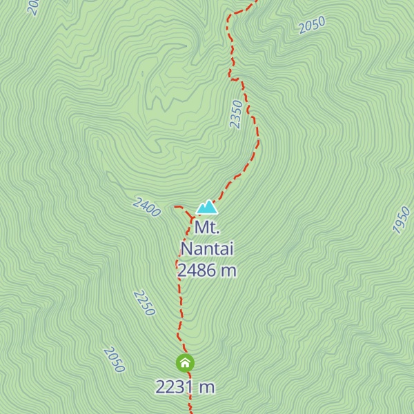 Map of Mt. Nantai