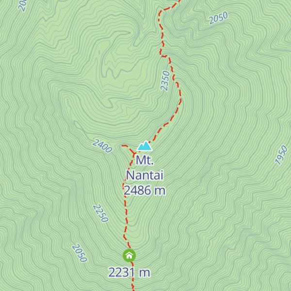 Map of Mount Nantai