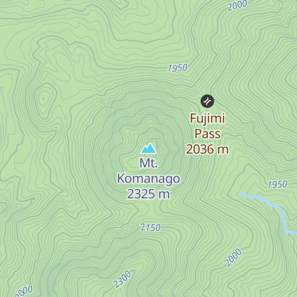 Map of Mt. Komanago