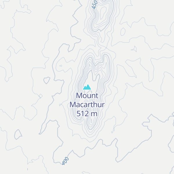 Map of Mount Macarthur