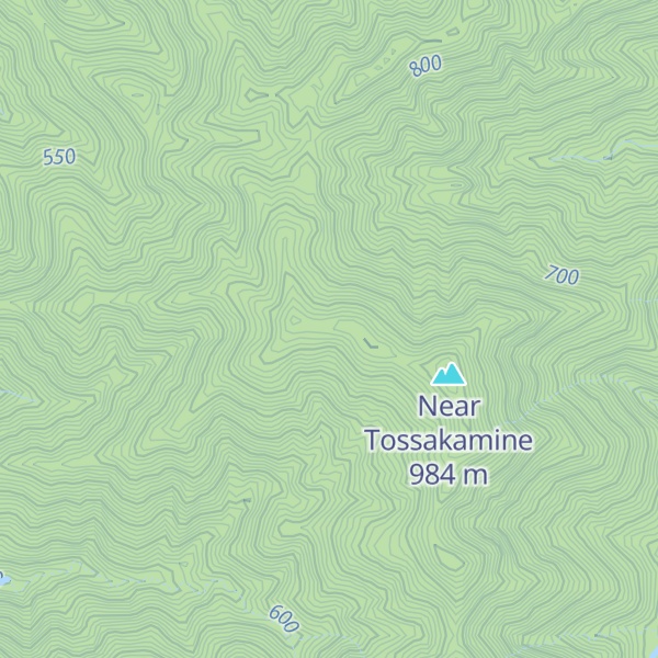 Map of Mt. Tossaka