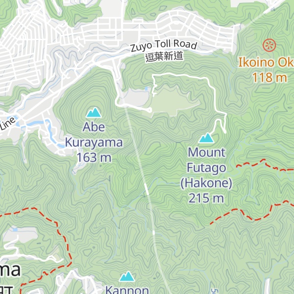 Map of Mt. Futago (lower)