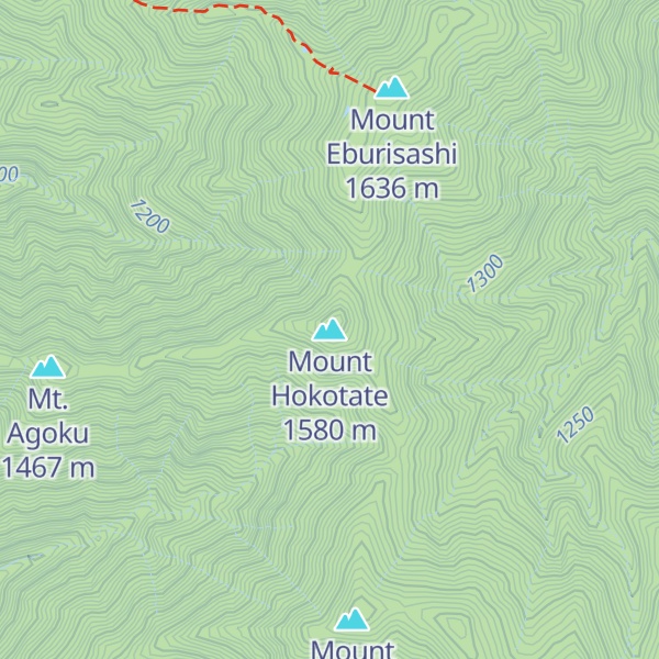 Map of Mount Hokotate