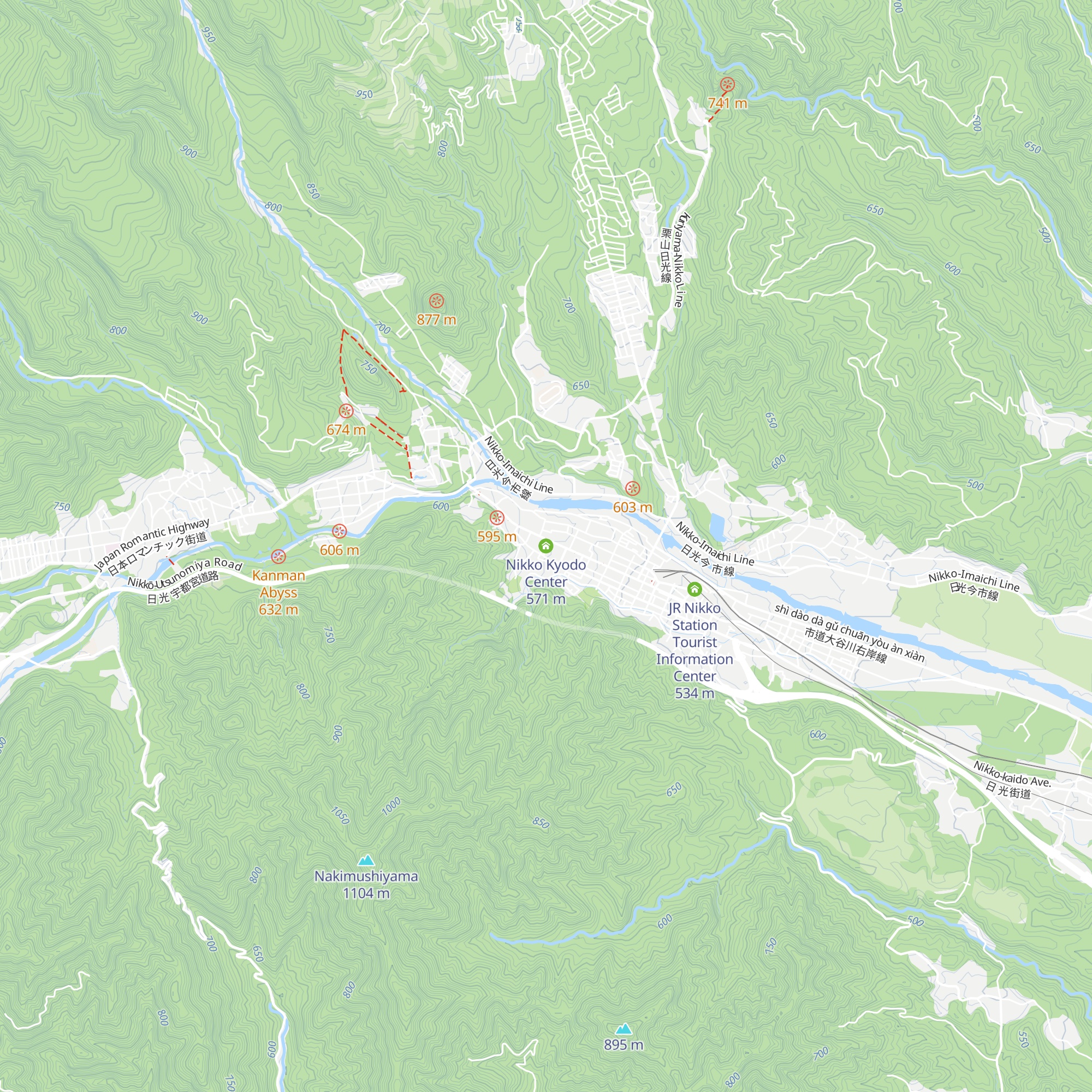 Nikko Kyodo Center map
