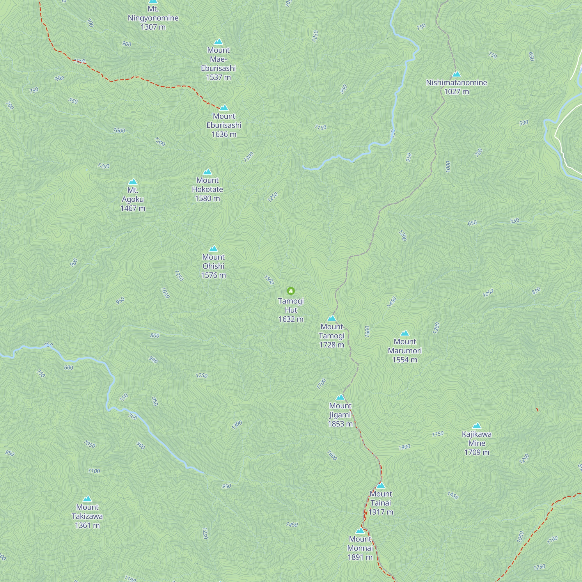 Tamogi Hut map
