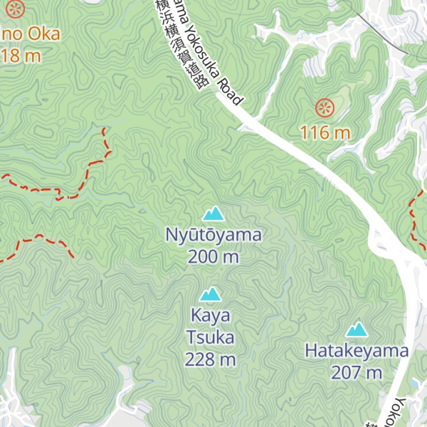 Map of Nyūtōyama