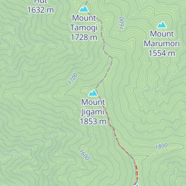 Map of Mount Jigami