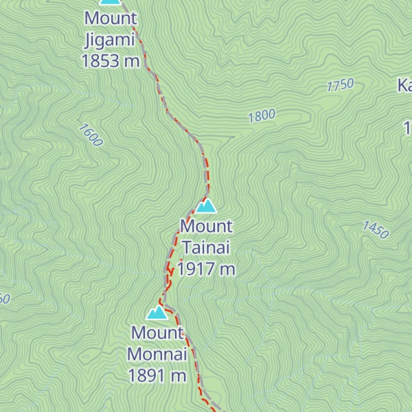 Map of Mount Tainai