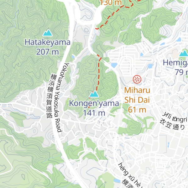 Map of Kongen'yama