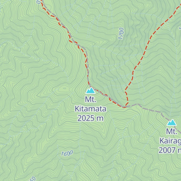 Map of Mt. Kitamata