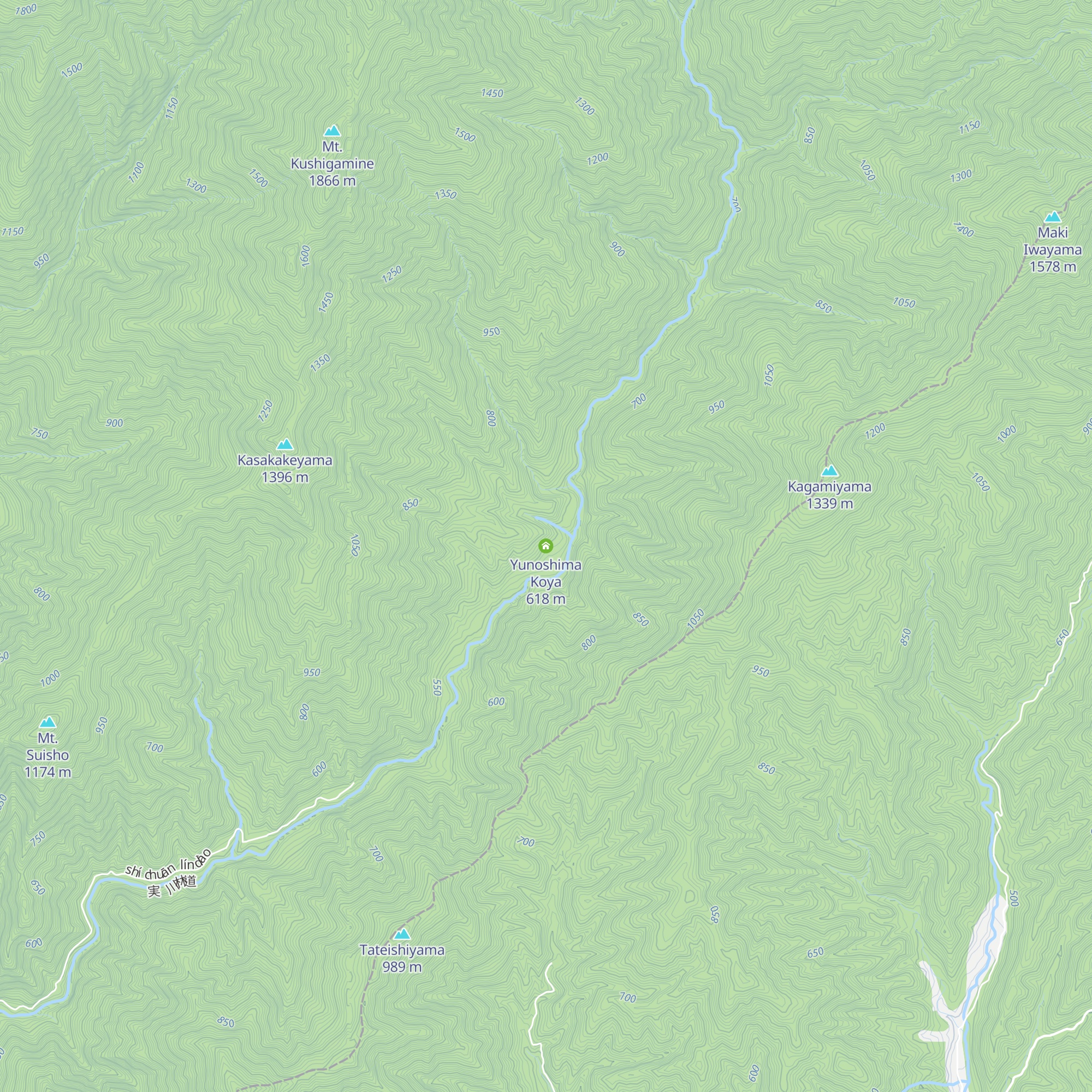 Yunoshima Koya map