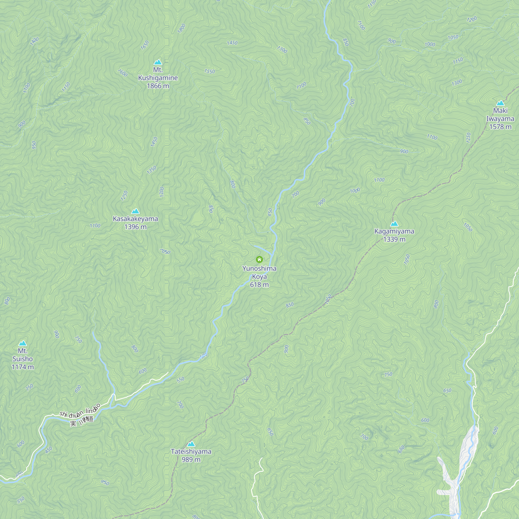 Yunoshima Koya map
