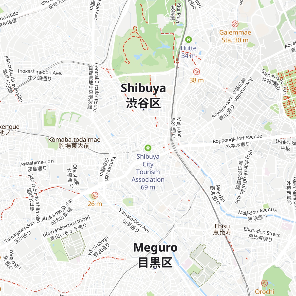 Shibuya City Tourism Association map