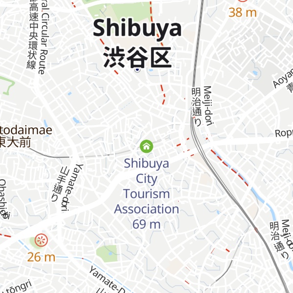 Map of Shibuya City Tourism Association