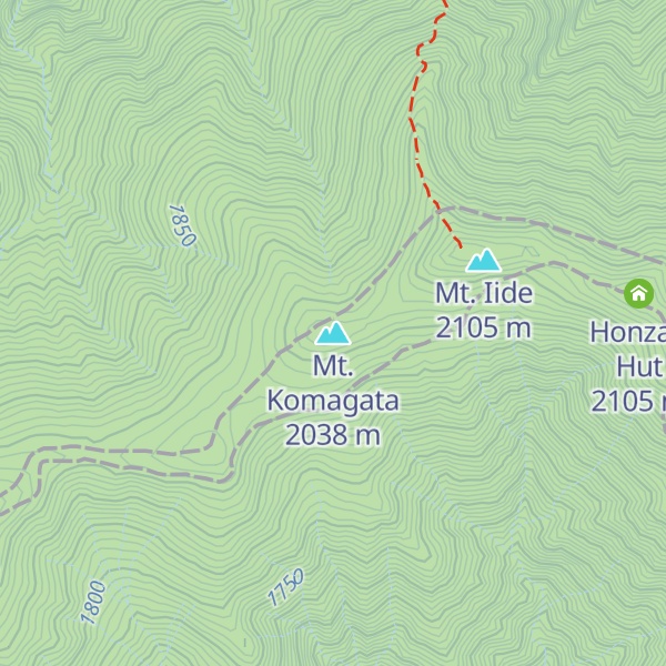 Map of Mt. Komagata
