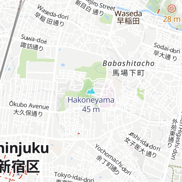 Map of Hakoneyama