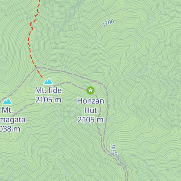 Map of Honzan Hut