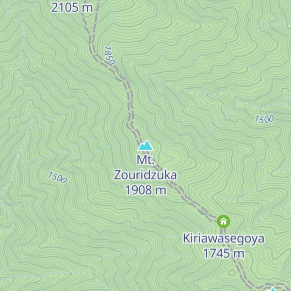 Map of Mt. Zouridzuka