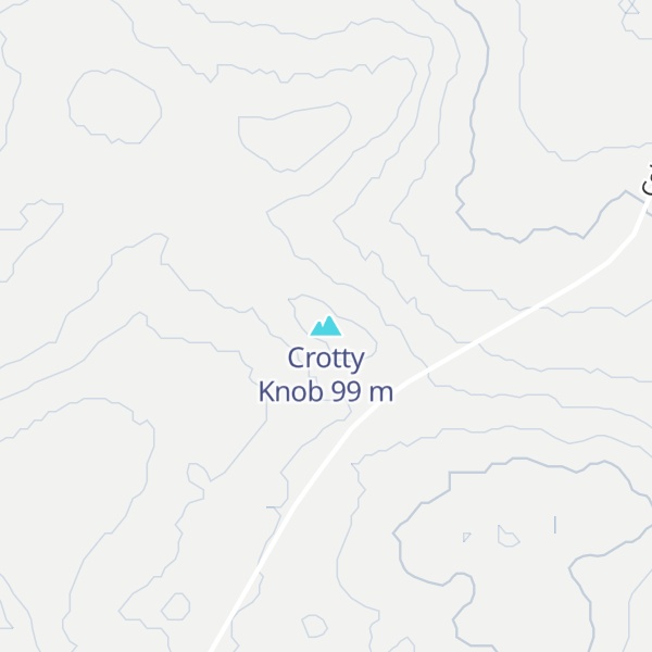 Map of Crotty Knob