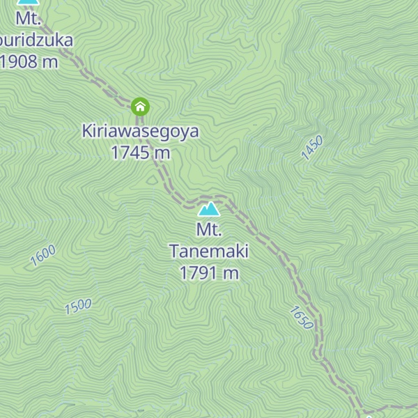 Map of Mt. Tanemaki