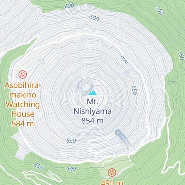 Map of Mt. Nishiyama