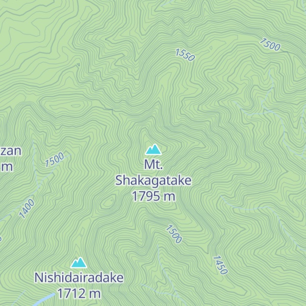 Map of Mt. Takahara