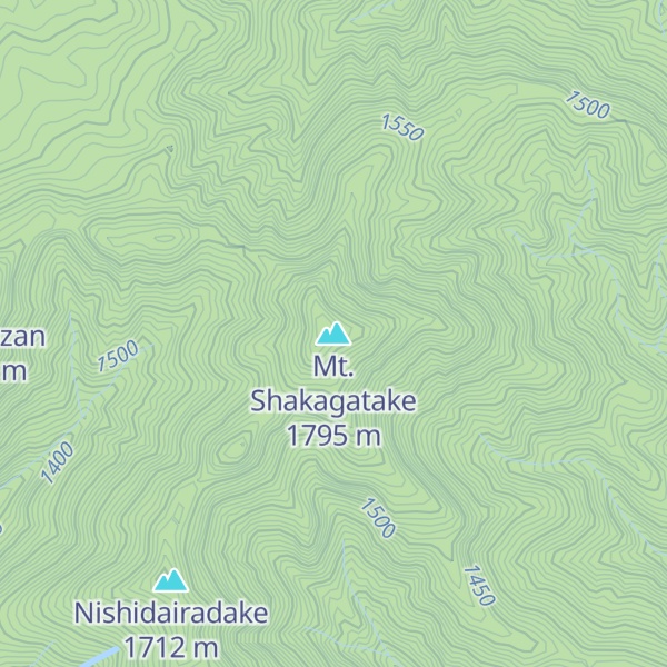 Map of Mt. Shakagatake