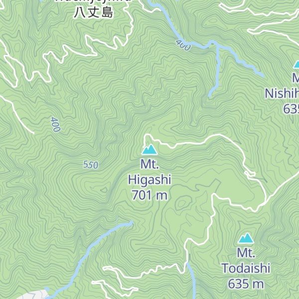 Map of Mt. Higashi