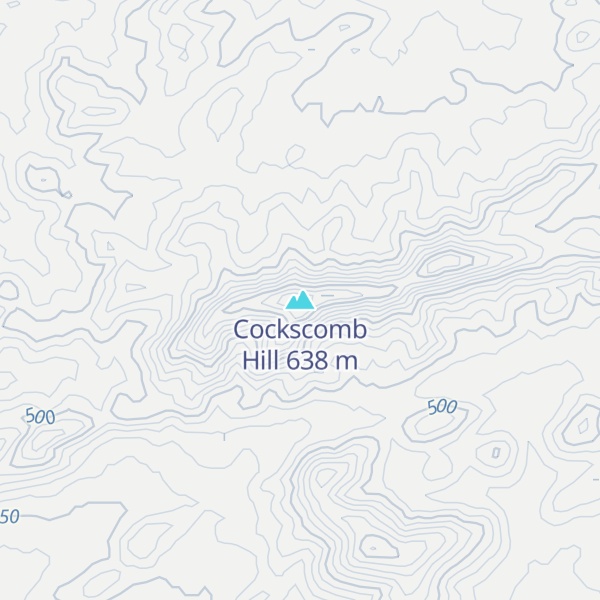 Map of Cockscomb Hill