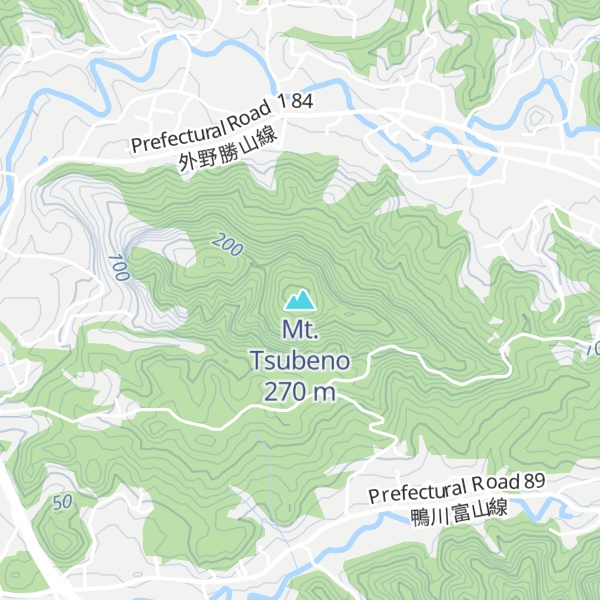 Map of Mt. Tsubeno
